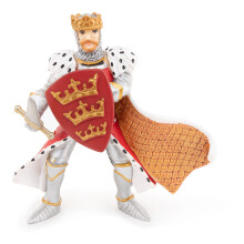 Papo - Handgeschilderd - Beeldje - Middeleeuws-Fantasie - Rode Koning Arthur -39950 - Verzamelobject - voor kinderen - Geschikt voor jongens en meisj