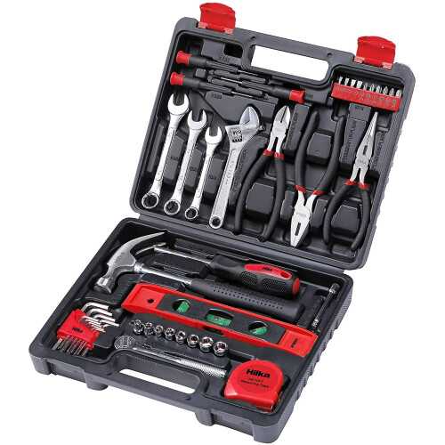 Hilka Hilka Tools 78730045 Pro Craft 45 PCE Home Tool Kit, Black