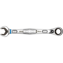 Wera 05020074001 Ratcheting Combination Wrench Joker Reversible 19x246mm, Blue, 19 mm