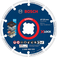 Trennscheibe - BOSCH EXPERT - 2608900533 - 125mm - Diamantkonkretionen - X-LOCK