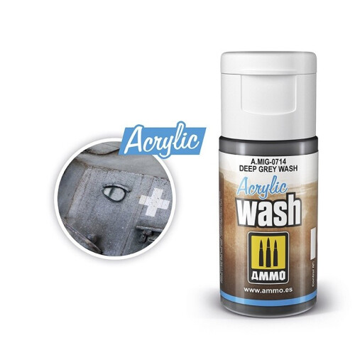 Mig Ammo Acrylic Wash 0714 Deep Grey Wash