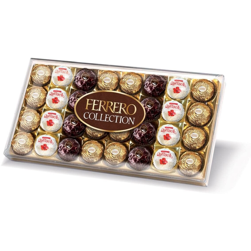 Ferrero Collection Chocolate Gift Set, Assorted Dark, Milk, Chocolate and Coconut and Almond, Box of 32 Pieces