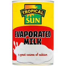 Tropical Sun Evaporated Milk 410g (Pack of 12)