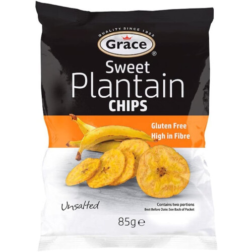 Grace Sweet Plantain Chips 85g (Pack of 9)