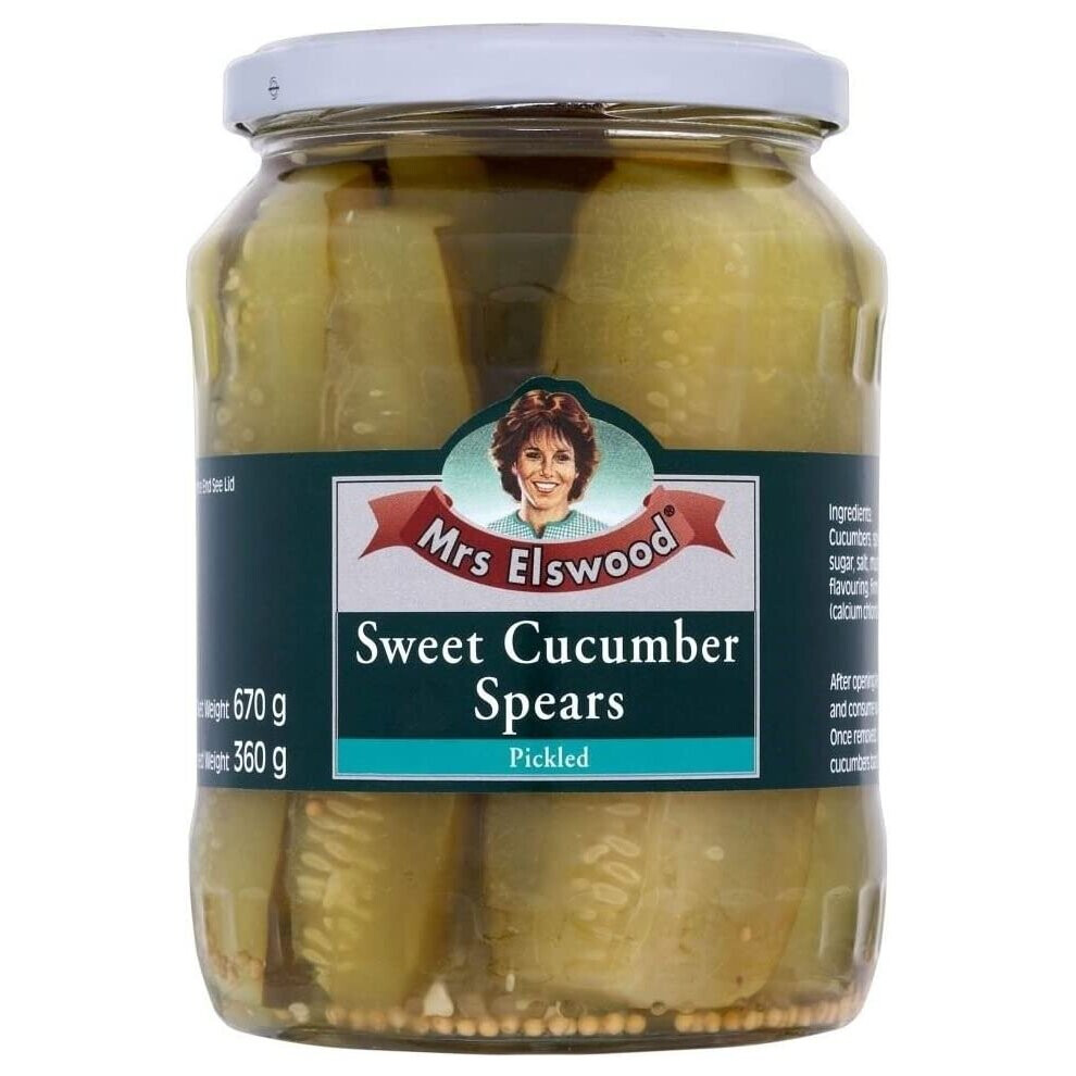 Mrs Elswood Sweet Cucumber Spears (670G) - Pack Of 6
