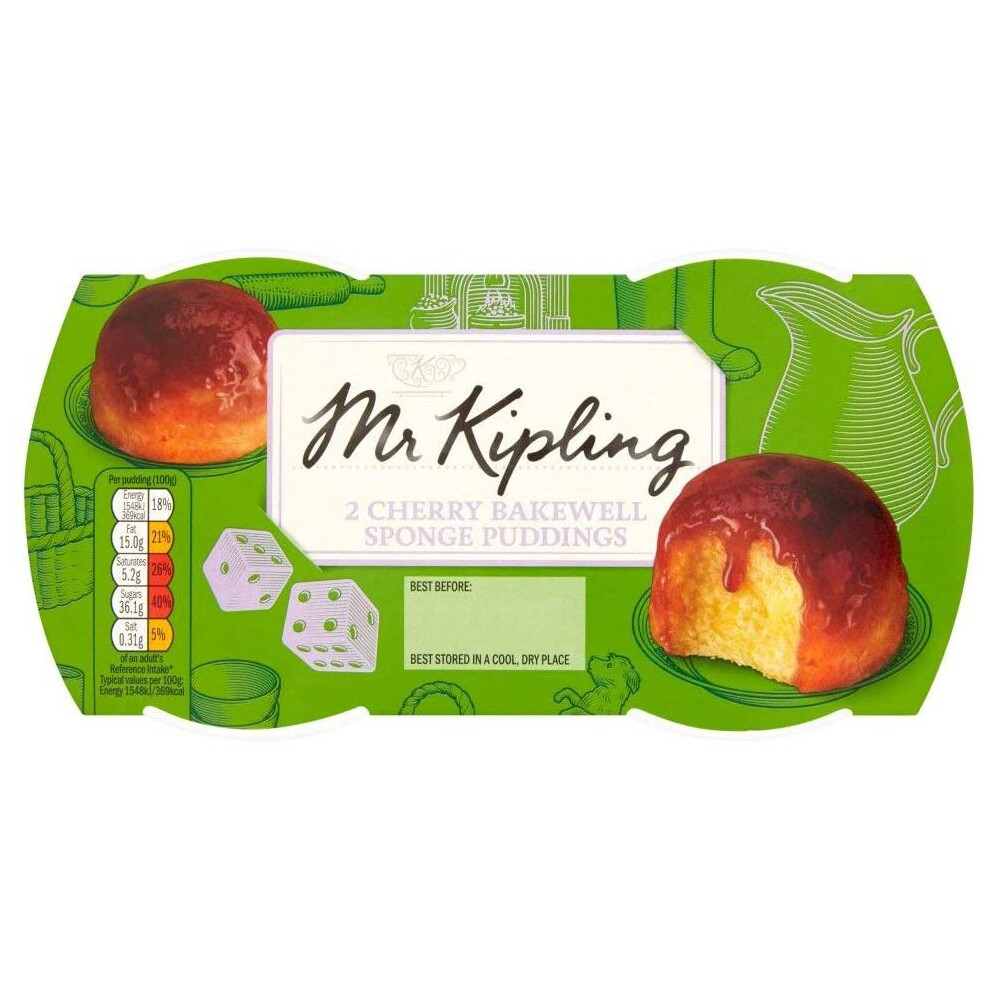 Mr Kipling Sponge Pudding Cherry Bakewell X Size 6