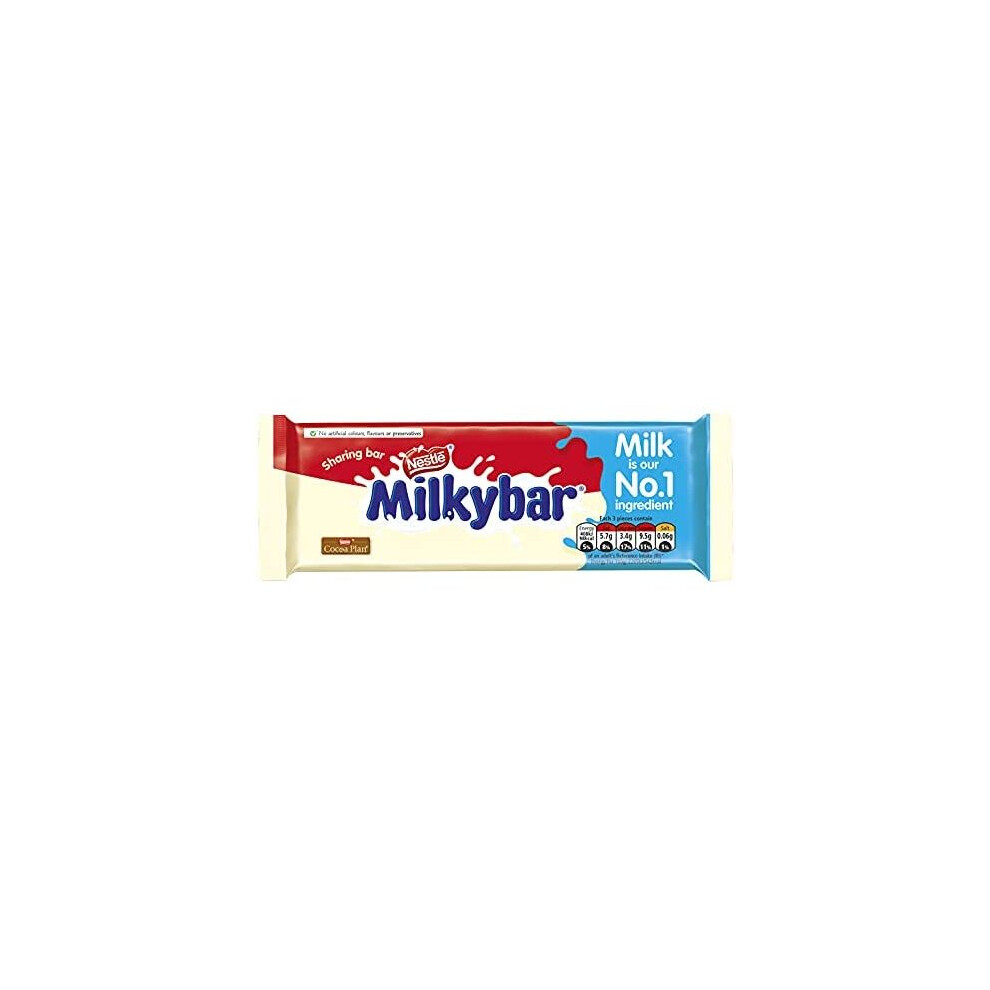 Milkybar 12224054 White Chocolate Bars, 14 x 90g