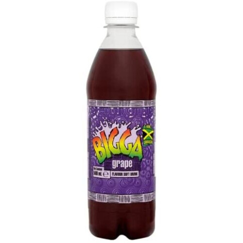 Bigga Grape Flavour Soft Drink 600ml (Pack of 12)