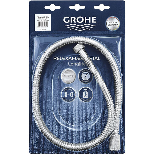 Grohe GROHE 28143000 RelexaFlex 59" Μεταλλικό Σωλήνα Ντους Longlife, Starlight Chrome 2