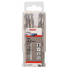 Bosch 2608595067 Din338 HSS-G Metal Drill Bit, 6.2mm x 63mm x 101mm, Silver