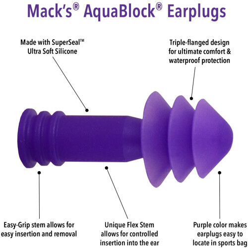 Mack's Aqua Block Swimming Ear Plugs 1