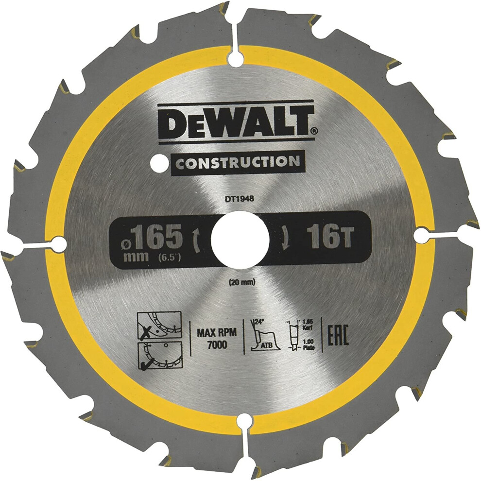 DEWALT KREISSÄGE 165x20mmx16z DT1948-QZ - Bild 4