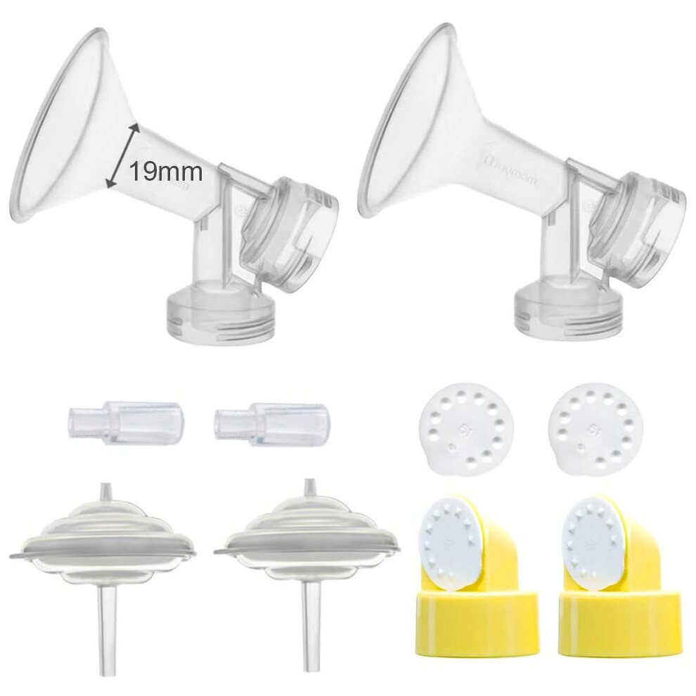 Breast Shield Set And Accessories For Medela Freestyle Breast Pump (19 Mm) Maymom