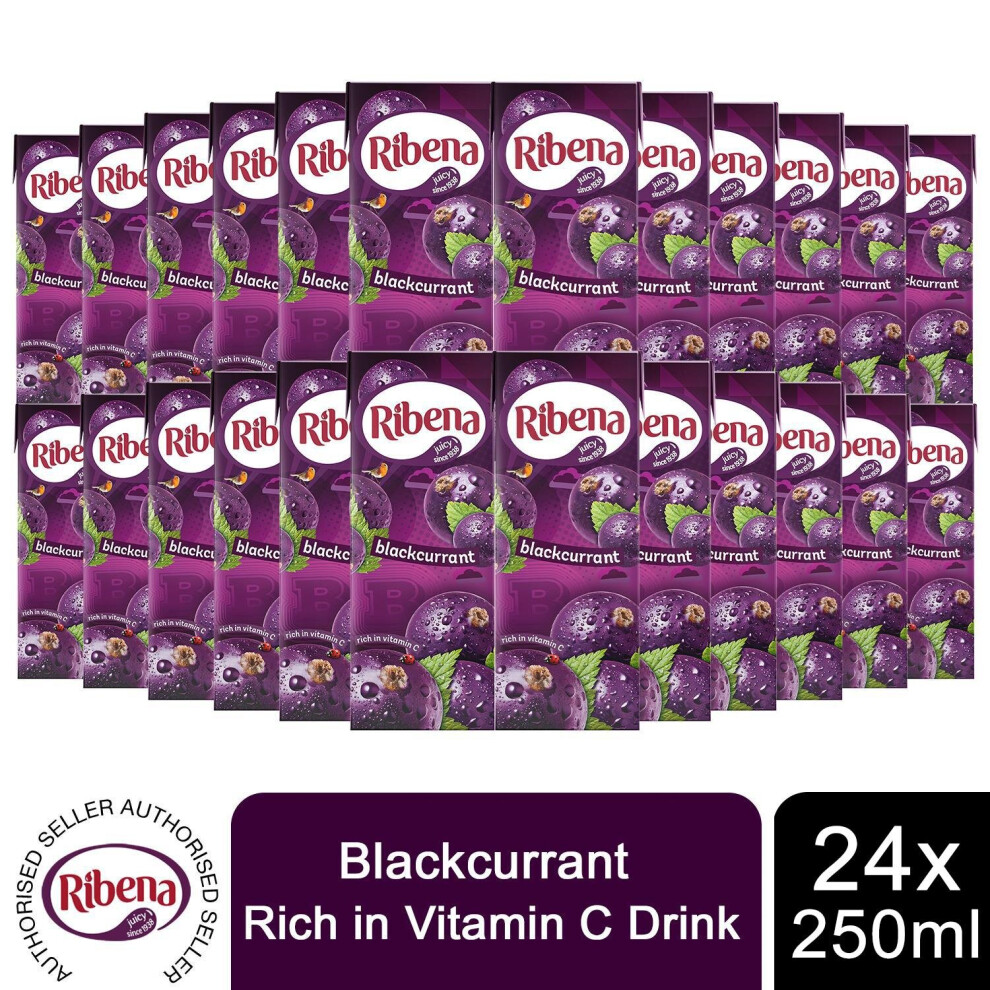 Ribena Blackcurrant Cartons Fruit Juice, 24 Pk