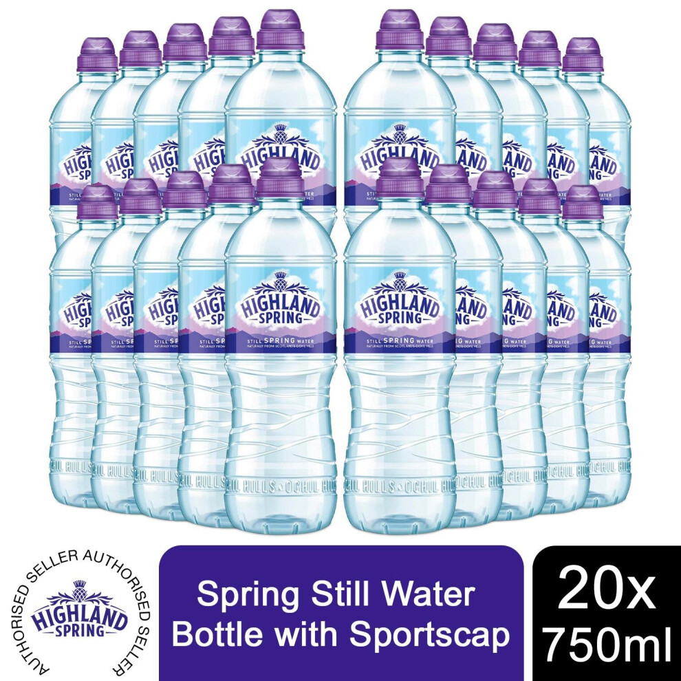 Highland SpringWater SportsBottle, 20pk, 750ml