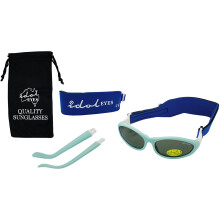 Baby Wrapz 2 Convertible Sunglasses 0-5 Years with 2 Headbands & Attachable Arms (Light Blue)