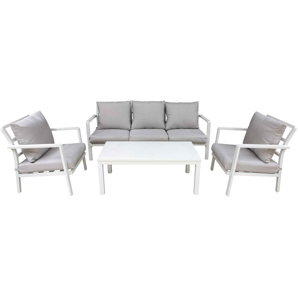 Dellonda Kyoto 4 Piece Aluminium Outdoor Sofa Set - Dg52