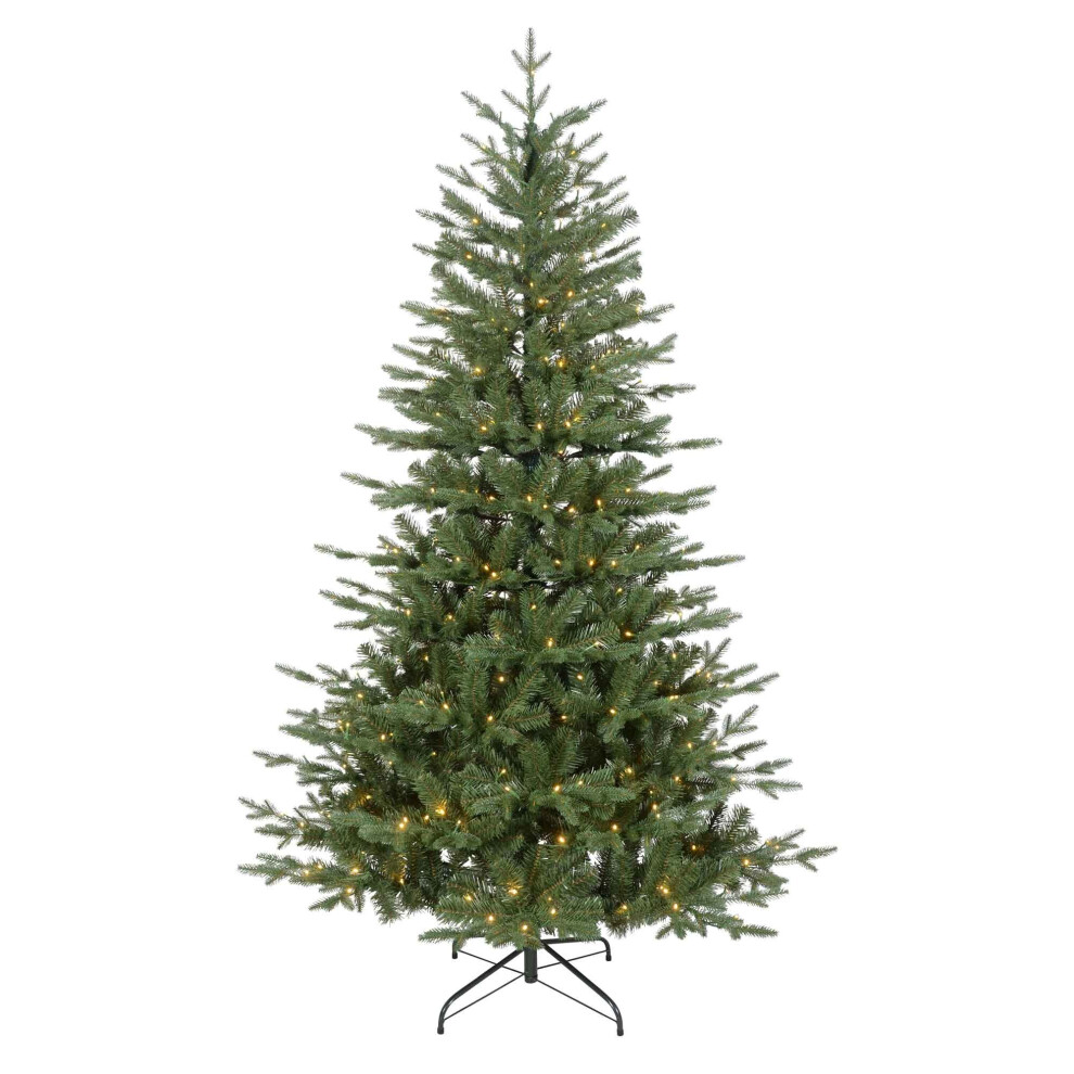 Pre-Lit 5ft Hinged Christmas Tree with Warm White LED Lights & PE/PVC Tips - DH80