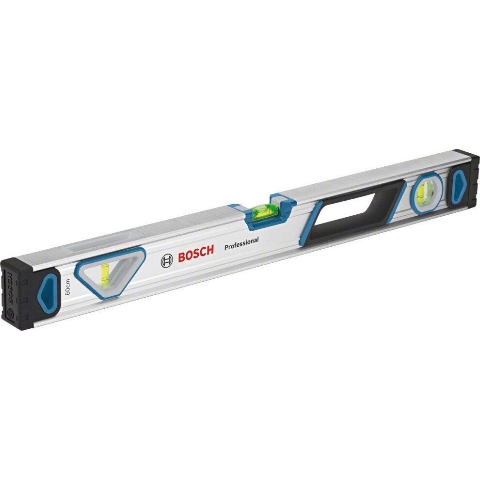 Bosch Professional 1600A016BP 60 cm Spirit Level (Non-magnetic, All-Round Readability, Aluminium Housing, Robust End Caps, in Blister Packaging)