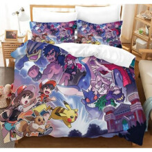 (Style 03, Single) Pikachu Bedding Single Double King Duvet Cover NEW