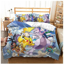 (Style 08, Single) Pikachu Bedding Single Double King Duvet Cover NEW