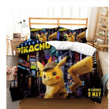 (Style 11, King) Pikachu Bedding Single Double King Duvet Cover NEW