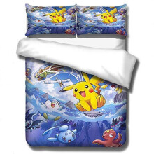 (Style 07, King) Pikachu Bedding Single Double King Duvet Cover NEW