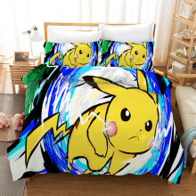 (Style 10, King) Pikachu Bedding Single Double King Duvet Cover NEW