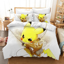 (Style 09, King) Pikachu Bedding Single Double King Duvet Cover NEW