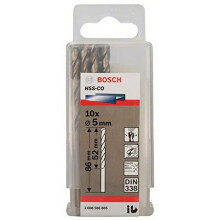 Bosch Professional 10pc. HSS-Co Metal Drill Bit (stainless steel, 5 x 52 x 86 mm, accessory drill driver)