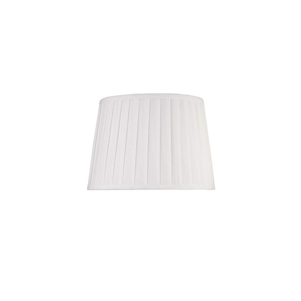 Queenswood Traditional Ivory White Pleat Table Lamp Shade - Shade Only - Replacement Shade - BC/SES