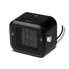 Kampa Cuboid Low Wattage PTC Fan Heater - Instant Fan-Forced Heat, 750W/1500W, Thermostat, Overheat & Tip-Over Protection