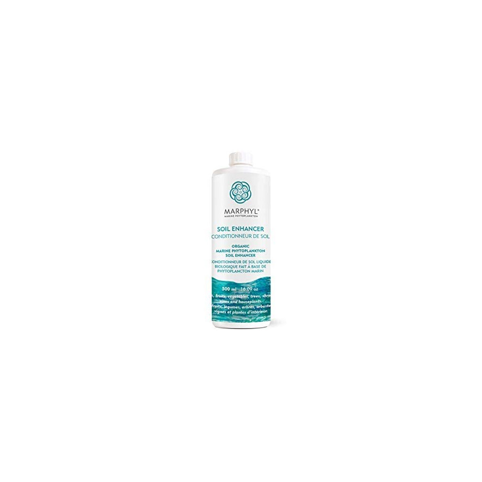 MARPHYL organic liquid plant food for indoor, outdoor, hydroponics and more. Fertilizer made in Canada, 500ml , 16.9 oz - 4 sizes