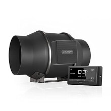 AC Infinity CLOUDLINE T6, Quiet 6 Inline Duct Fan with Temperature Humidity Controller - Ventilation Exhaust Fan for Heating Cooling Booster, Gr