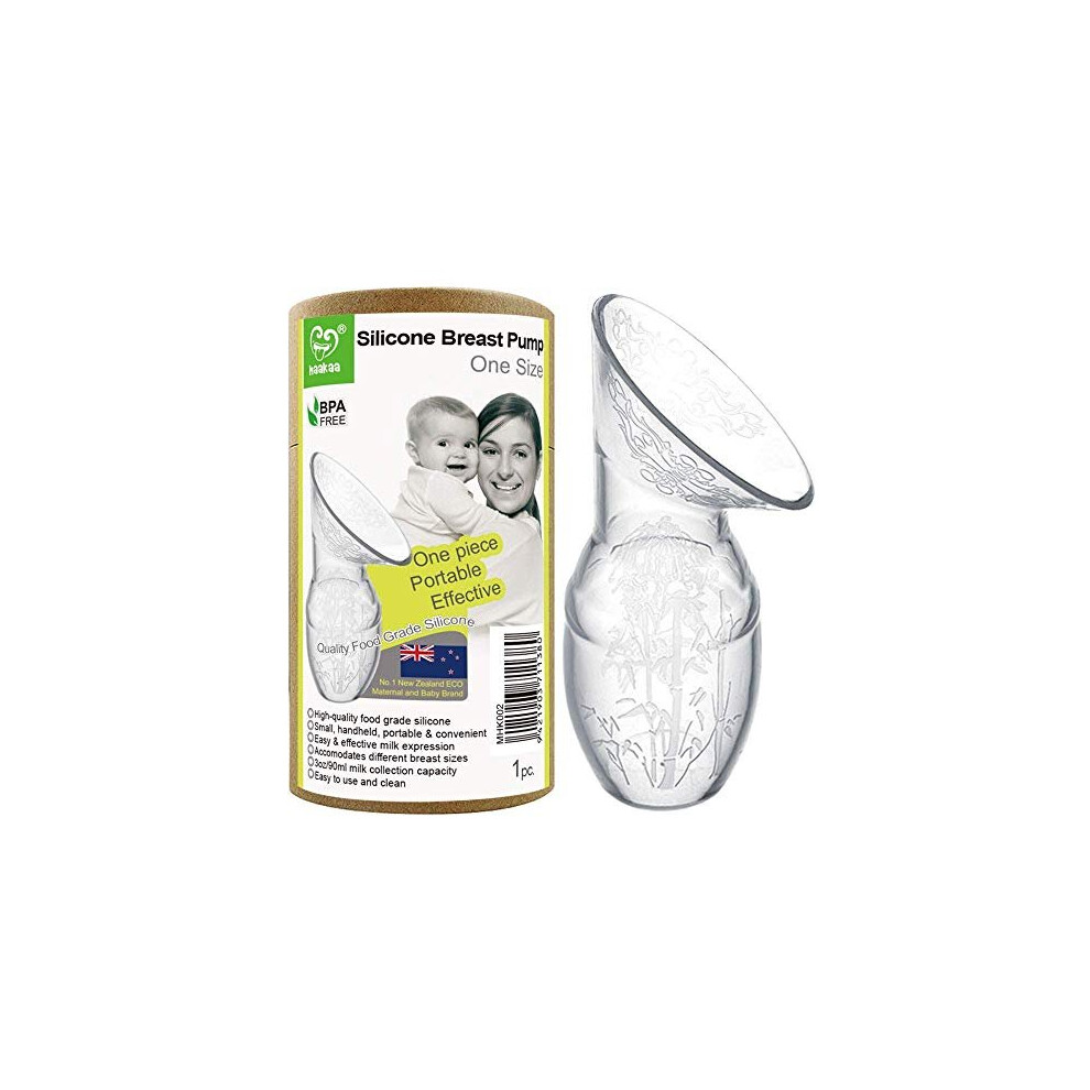 Manual Breast Pumps Silicone Breastpump Breastfeeding Pump Milk Pump 100% Food Grade Silicone (3Oz/90Ml) Haakaa
