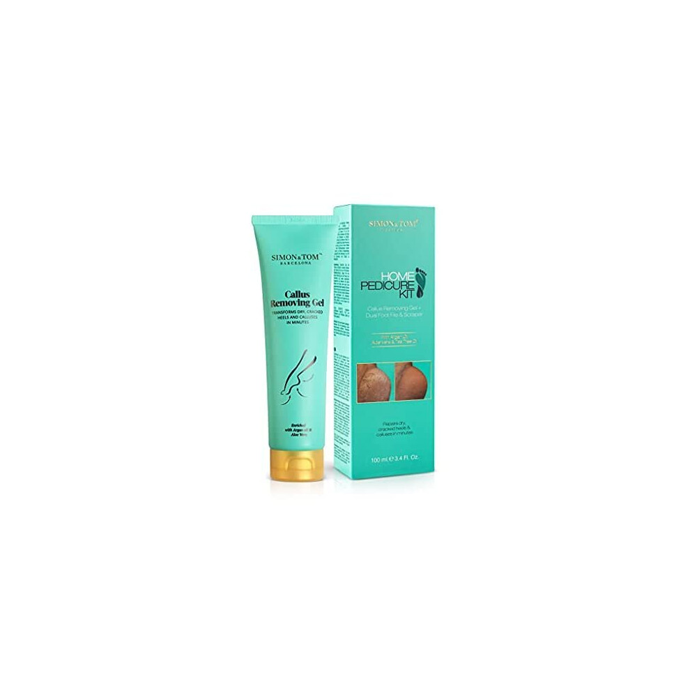 Simon & Tom Simon&Tom Callus Remover - Exfoliating Peeling Gel 100 Ml - Removes Hardness And Improves Cracked Heels - With Aloe Vera And Organic Argan Oil