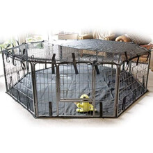 Speedwellstar Extra Large COVER for 8 Side Sun Shade Heavy Duty Pet Pen Play Dog Cage Crate Run Fitted Elastic - Cage NOT included - cover only (