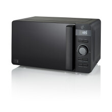 Swan Stealth 800W 20L LED Digital Microwave SM22037LBLKN Matte Black - Glass Turntable, Defrost