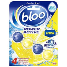 Bloo Power Active, Lemon, Toilet Rim Block, 50 g, Pack of 10