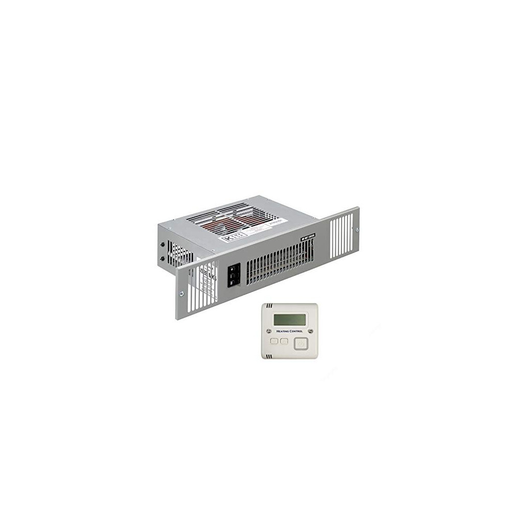 Smiths 2kW Electric Kitchen Plinth Heater SS2EW with Brushed Steel Effect Grille - Room size upto 29 cubic metres - 5 Years Parts & Labour Warran