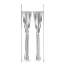 Umbra Anywhere Rod, Adjustable Damage Free Room Divider Tension Curtain Rod, 36-66", White
