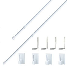 2Pcs Small Tension Rods for Cupboards, Net Curtain Extendable Tension Rod, No Drill Curtain Rod for Kitchen, Windows, DIY Projects (40-70CM/15.74