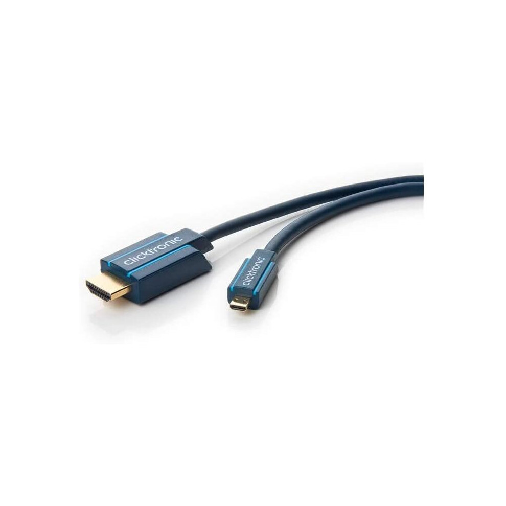 Clicktronic 70326 Casual Micro-Hdmi Adapter Cable With Ethernet, 1M Length 4040849703263