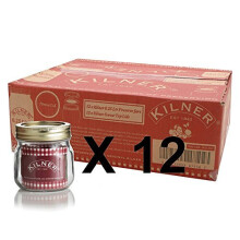 Kilner Set of 12 250ml Screw Top Glass Storage Jars, 0.25 Litre