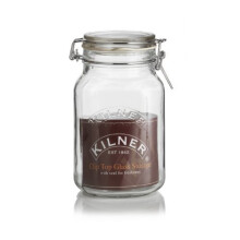 SQUARE KILNER 1.5LITRE CLIPTOP JAR SET OF 6