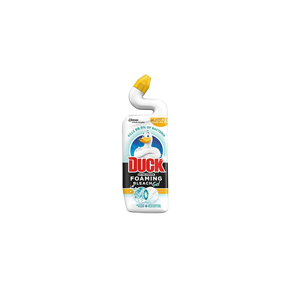 Duck Liquid Toilet Cleaner, Extra Foaming Bleach Gel, Citrus, 750ml