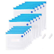 DaMohony Vacuum Sealer Storage Bags, 15 PCS Reusable Vacuum Food Sealer Bags, 3 Sizes Sous Vide Bag Kit, BPA Free, Great for Vac Storage, Meal Pr