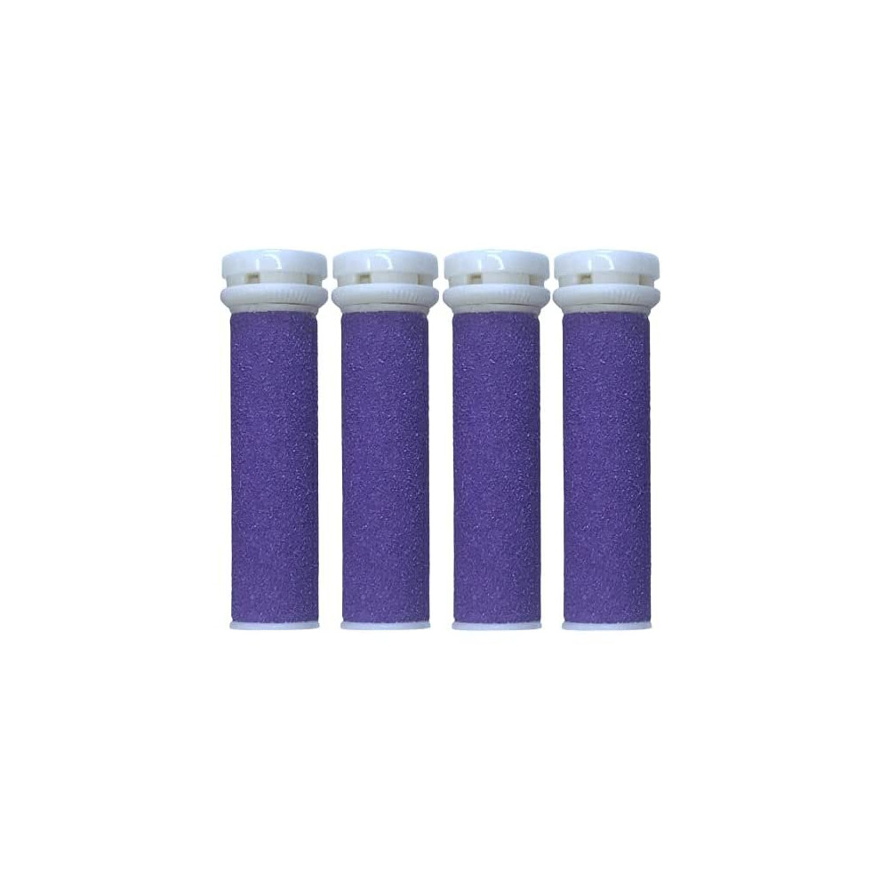 Flycom [4 Pack] Micro Pedi Rollers High Coarse Replacement Mineral Callus Remover Compatible With Emjoi Refill For Super Rough Calluses