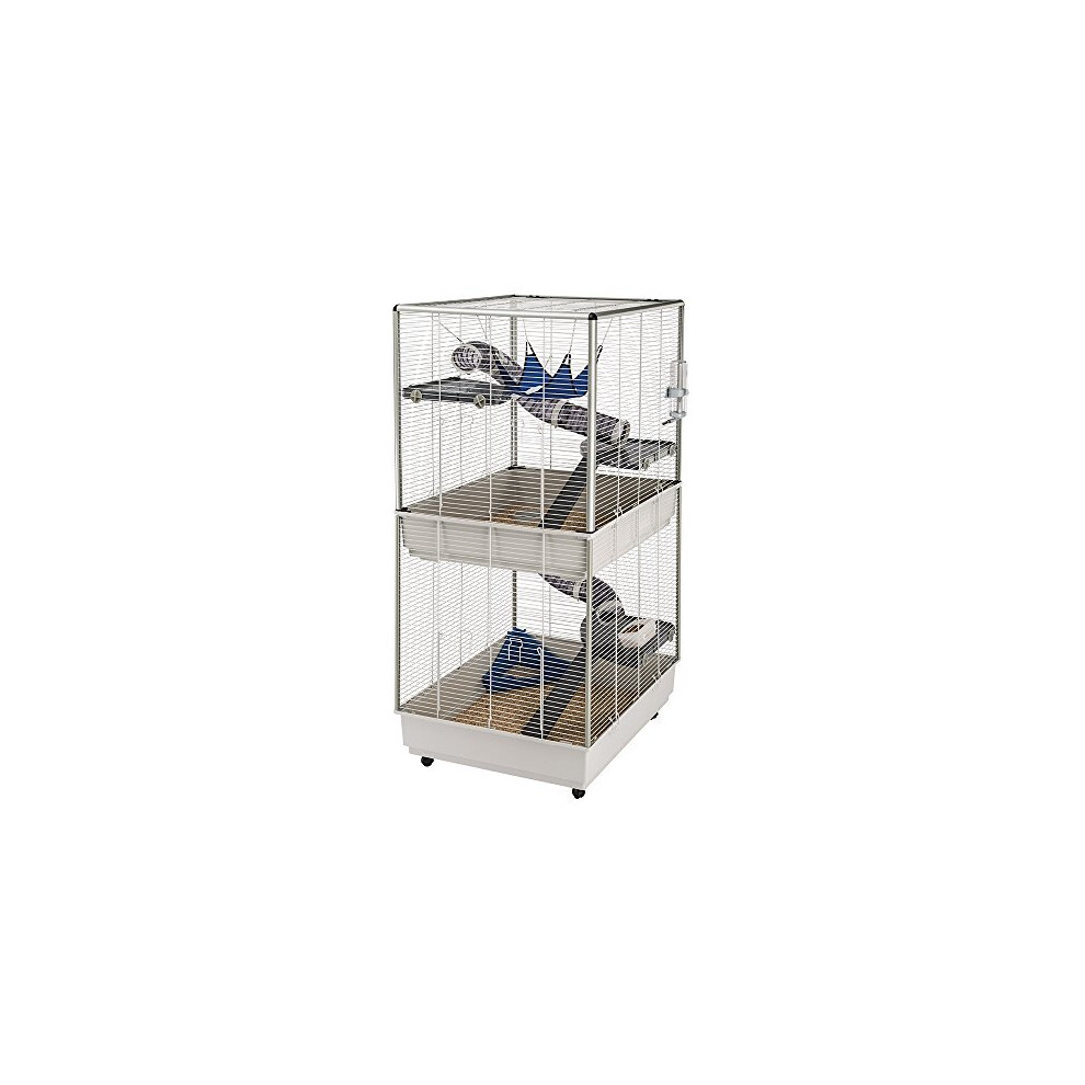 Ferplast Ferret Tower Two-Story Ferret Cage | XXL| Ferret Cage Measures 29.5L x 31.5W x 63.4H - Inches