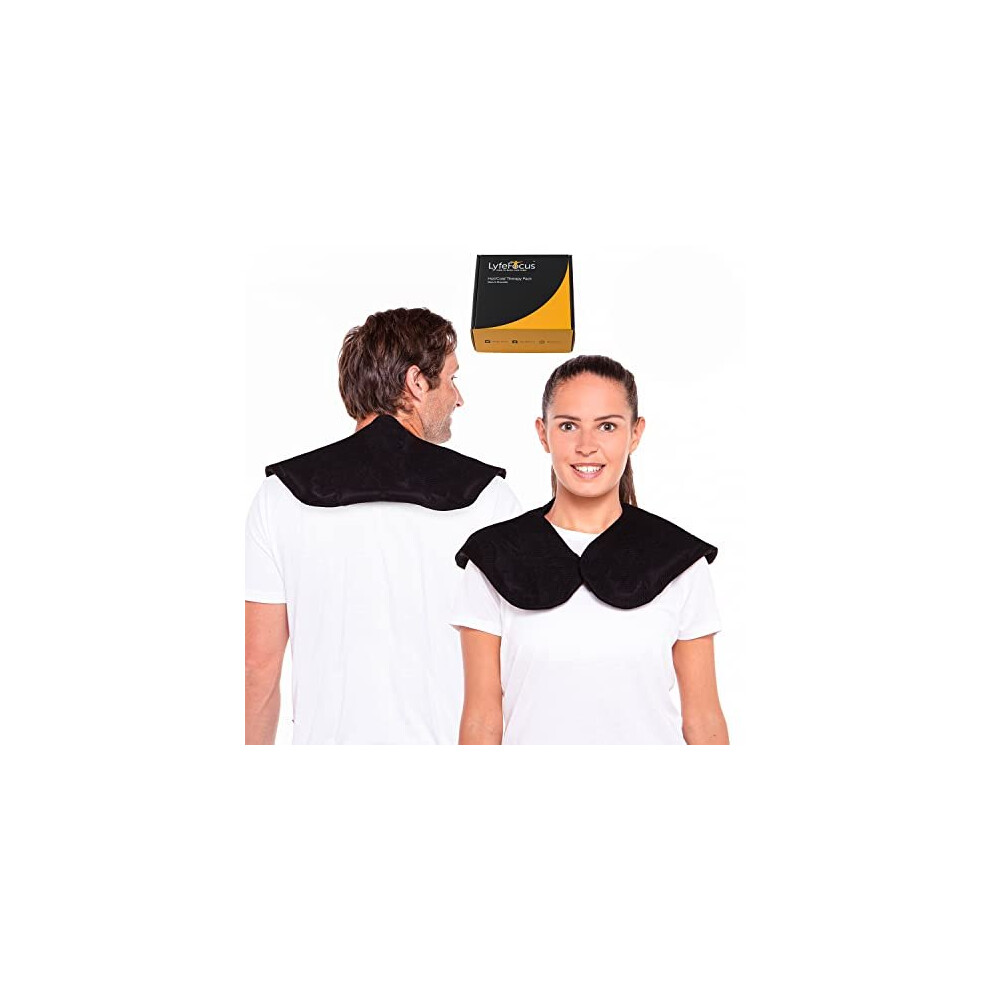 Lyfefocus Premium Reusable Hot & Cold Gel Ice Pack Wrap For Neck & Shoulder Pain - Flexible, Microwaveable & Freezable - Heat & Ice Therapy - Sho